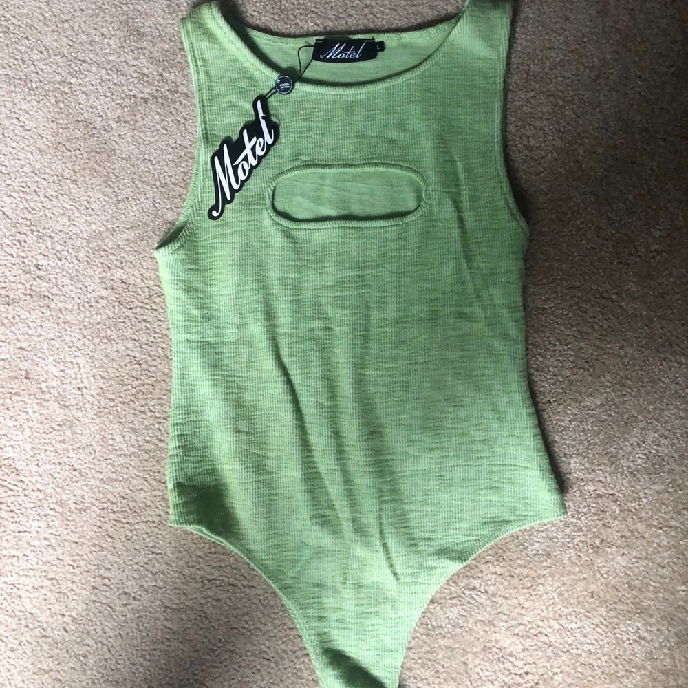 Green motel bodysuit